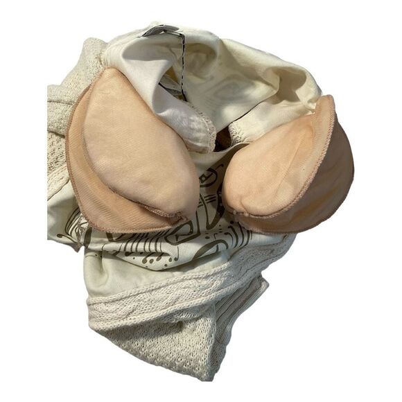 SideEffects Women’s Vintage Beige 80s Sweater Big Shoulder Pads Size 8 - Picture 9 of 16